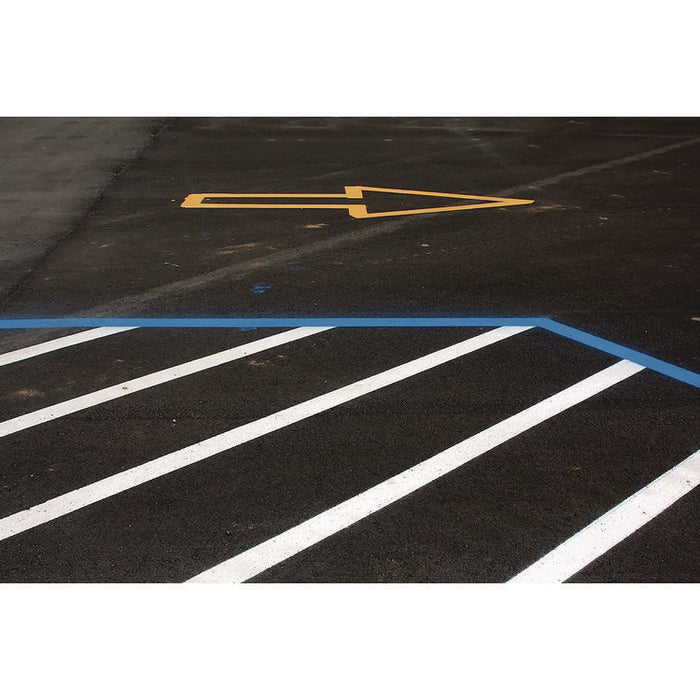 Professional Striping Machine, Accommodates Up to 13 Standard Inverted Striping Paint Spray Cans, Yellow