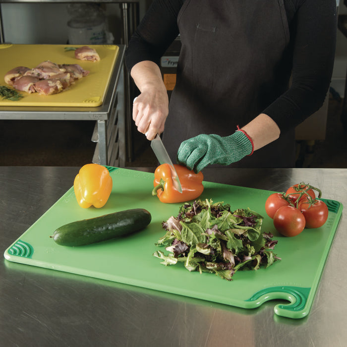 Saf-T-Grip Cutting Board, 24 x 18 x 0.5, Green