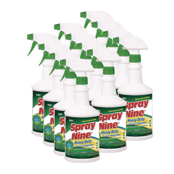 Heavy Duty Cleaner/Degreaser/Disinfectant, 32 oz, Trigger Spray Bottle, 12/Carton