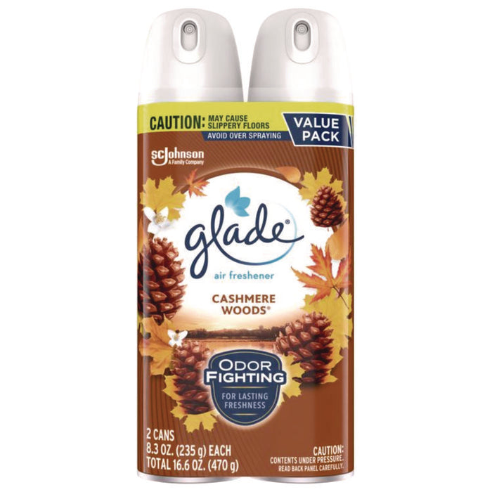 Air Freshener, Cashmere Woods, 8.3 oz Aerosol Can, 2/Pack
