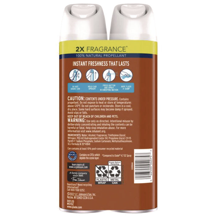 Air Freshener, Cashmere Woods, 8.3 oz Aerosol Can, 2/Pack