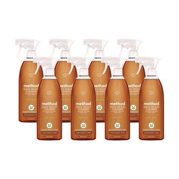 Daily Wood Cleaner, Almond Scent, 28 oz Spray Bottle, 8/Carton