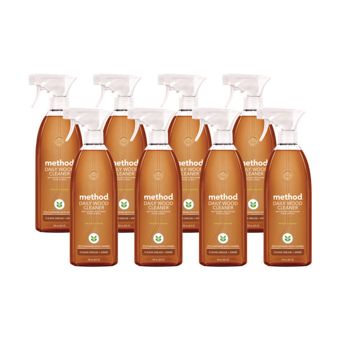 Daily Wood Cleaner, Almond Scent, 28 oz Spray Bottle, 8/Carton