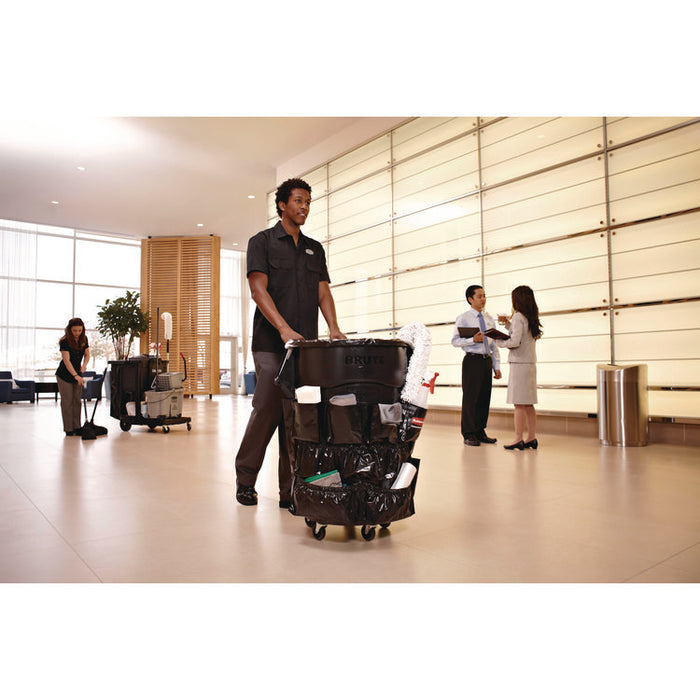 Brute Caddy Bag, 12 Compartments, 11.39 w x 15.38 Diameter, Black, 6/Carton