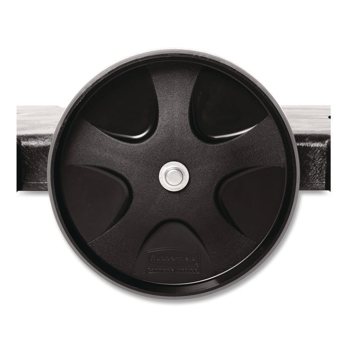 BRUTE Tandem Dolly, Two-Container, 300 lb Capacity, 20.25w x 45d x 8h, Black