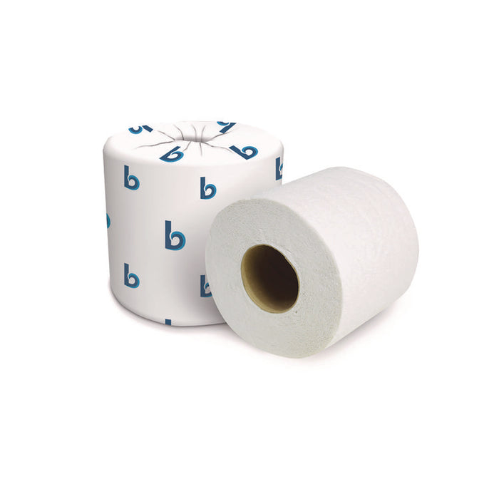 Two-Ply Toilet Tissue, Septic Safe, White, 125 ft Roll Length, 500 Sheets/Roll, 96 Rolls/Carton
