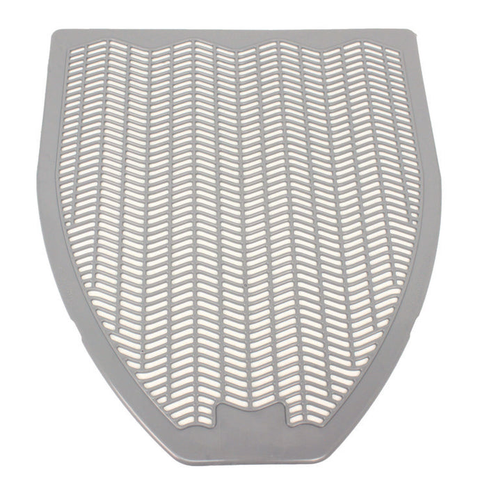 Disposable Urinal Floor Mat, Shield-Shaped, Orchard Zing Scent, Gray Non-Slip Perforated Surface, 17.5" x 20.38", 6/Carton