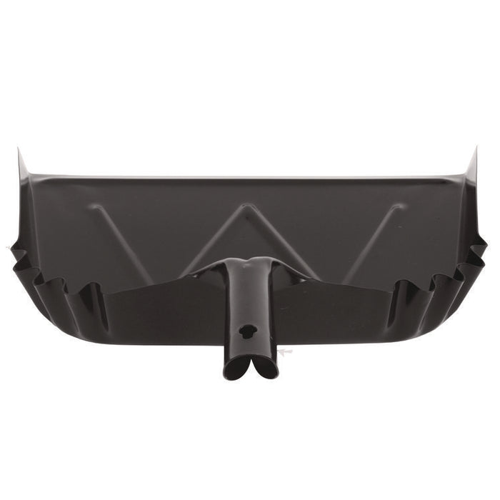 Heavy-Duty Commercial Dust Pan, 16 x 15.5, 5.38" Handle, 20-Gauge Steel, Black