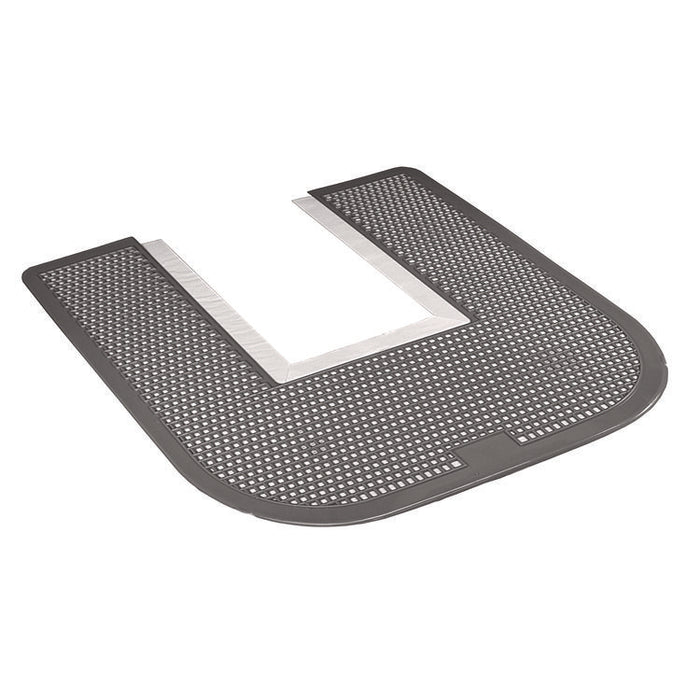 Disposable Urinal Floor Mat, U-Shaped, Orchard Zing Scent, Gray Non-Slip Perforated Surface, 23" x 21.63", 6/Carton