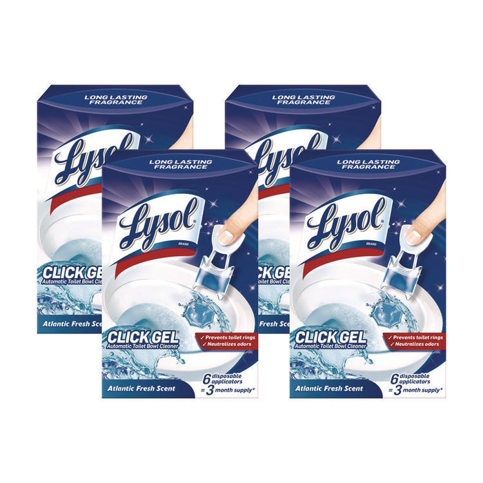 Click Gel Automatic Toilet Bowl Cleaner, Ocean Fresh Scent, 6/Box, 4 Boxes/Carton