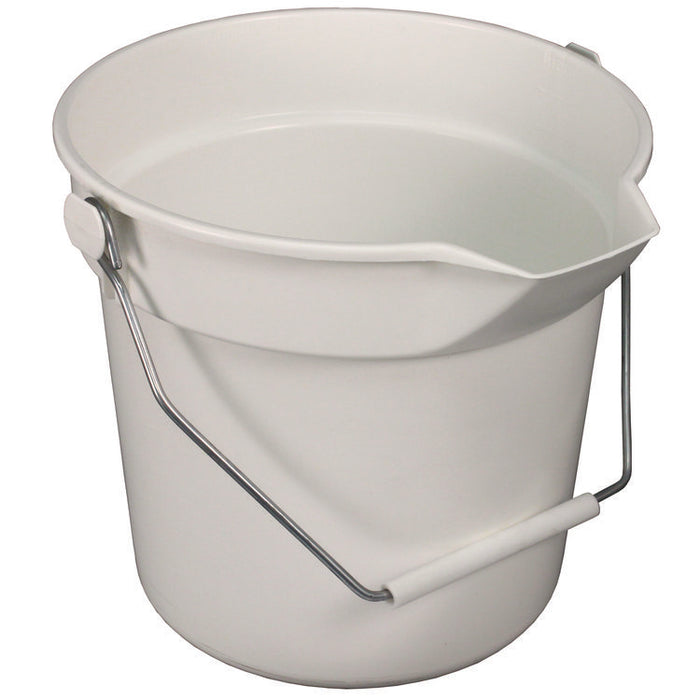Deluxe Heavy-Duty Bucket, Polypropylene, Gray, 10.63" Diameter