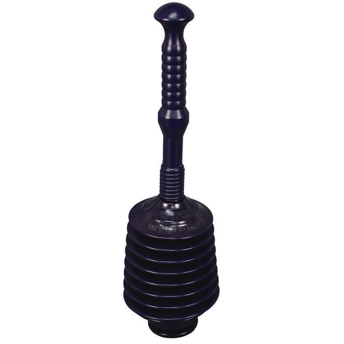 Deluxe Professional Plunger, 11.2" Plastic Handle, 6" dia, Black, 6/Carton