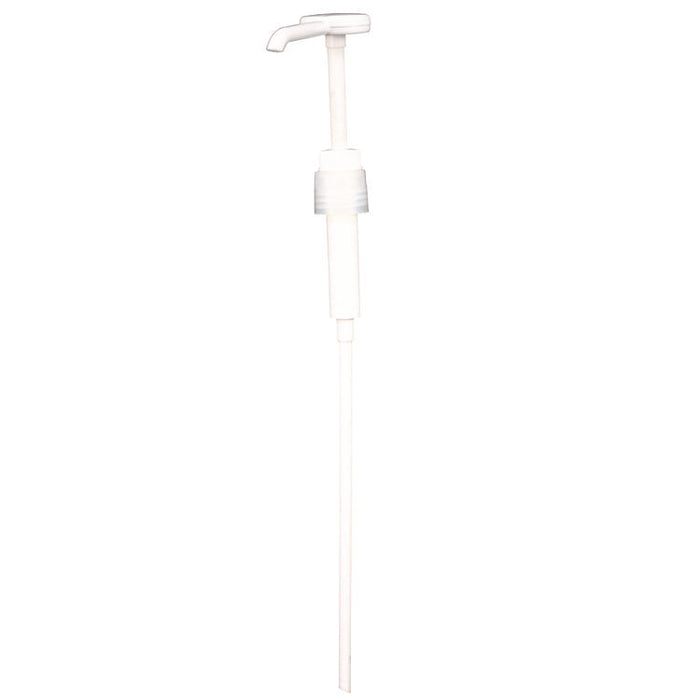 Economy Plastic Dispensing Pump with Senior Rieke Adapter for 5 gal Pails and 38 mm Screwcap for 1 gal Jugs, White