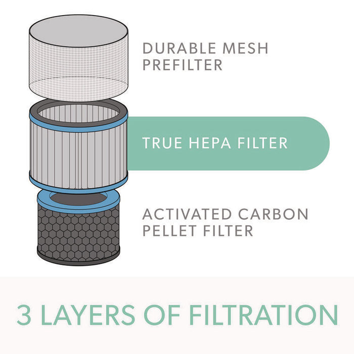 True HEPA and Allergy Replacement Filters for TruSens Medium Air Purifiers, 7.3 x 5.4