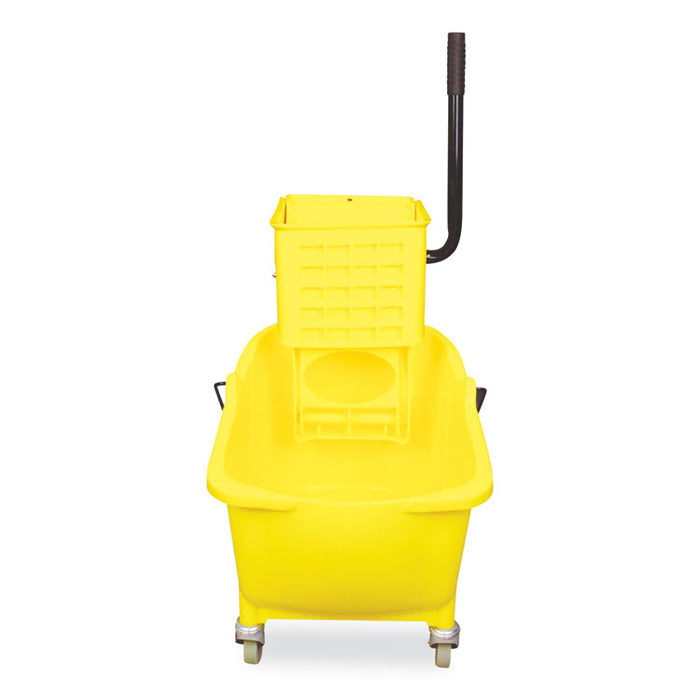 Side-Press Wringer and Plastic Bucket Combo, 12 to 32 oz, Yellow