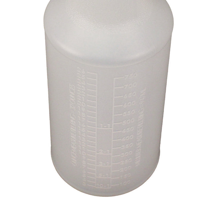 Plastic Bottles with Graduations, 32 oz, Clear, 12/Carton