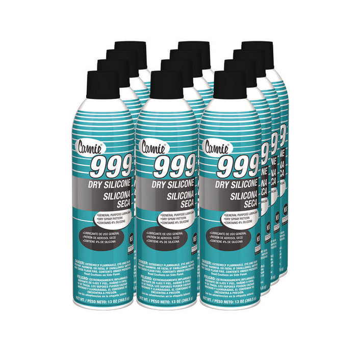 999 Dry Silicone, 13 oz Aerosol Can, 12/Carton