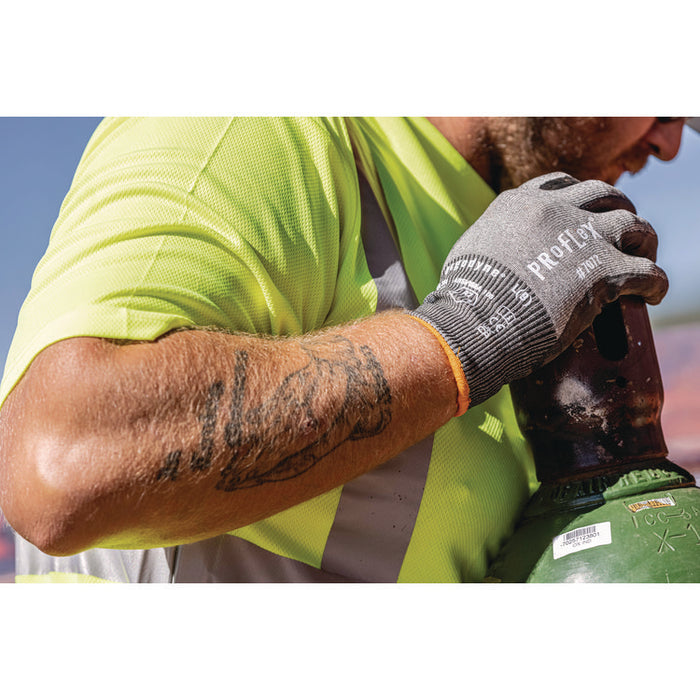 ProFlex 7072 ANSI A7 Nitrile-Coated CR Gloves, EN388: 4X44F, 7" Long, X-Small, Gray, Pair
