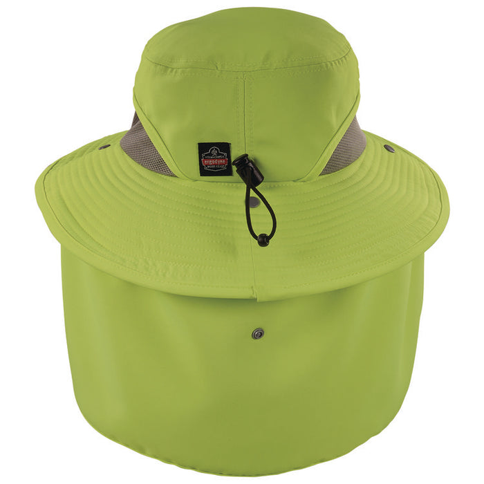 Chill-Its 8934 Ranger Hat with Neck Shade, Microfiber/Polyester, Large/X-Large, Lime