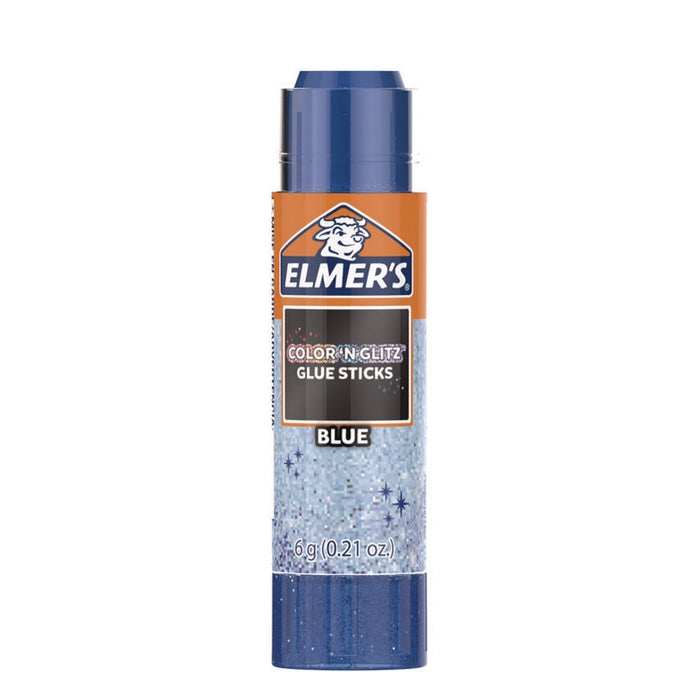 Glitter Glue Sticks, Applies Assorted Colors, 0.21 oz, Dries Clear Glitter, 12/Pack