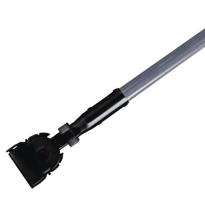Snap-On Fiberglass Dust Mop Handle, 1" dia x 60", Gray/Black