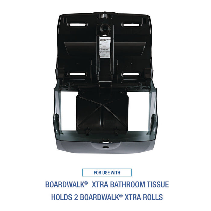 Xtra Twin-Roll Controlled Bath Tissue Dispenser, 11.13 x 7.38 x 8.88, Translucent Black