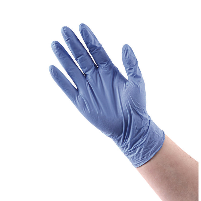 380 Series Disposable General-Purpose Nitrile Gloves, Powder-Free, X-Large, 4 mil Thick, 9.5" Long, Blue,100/Box, 10 Boxes/CT