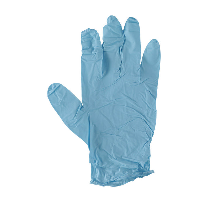 Disposable Examination Nitrile Gloves, Powder-Free, Large, 5 mil Thick, 9.5" Long, Blue, 100/Box