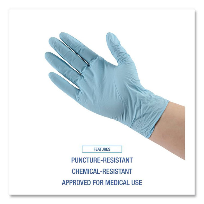 Disposable Examination Nitrile Gloves, Powder-Free, XX-Large, 5 mil Thick, 9.5" Long, Blue, 100/Box