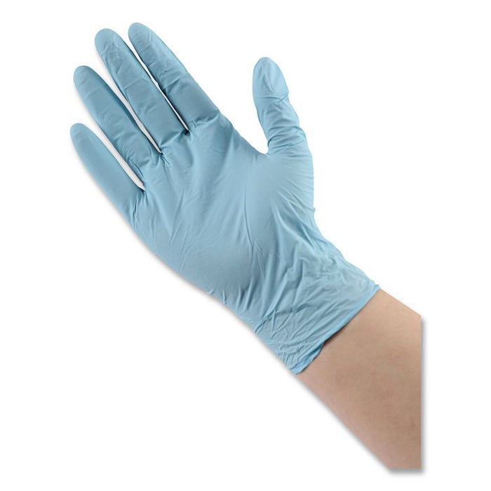Disposable Examination Nitrile Gloves, Powder-Free, X-Large, 5 mil Thick, 9.5" Long, Blue, 100/Box