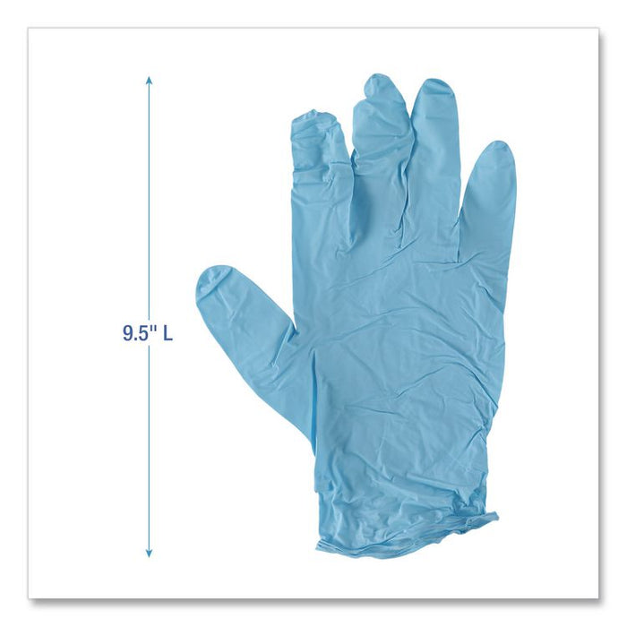 Disposable Examination Nitrile Gloves, Powder-Free, XX-Large, 5 mil Thick, 9.5" Long, Blue, 100/Box, 10 Boxes/Carton