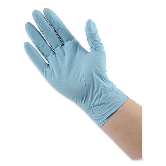 Disposable Examination Nitrile Gloves, Powder-Free, XX-Large, 5 mil Thick, 9.5" Long, Blue, 100/Box, 10 Boxes/Carton