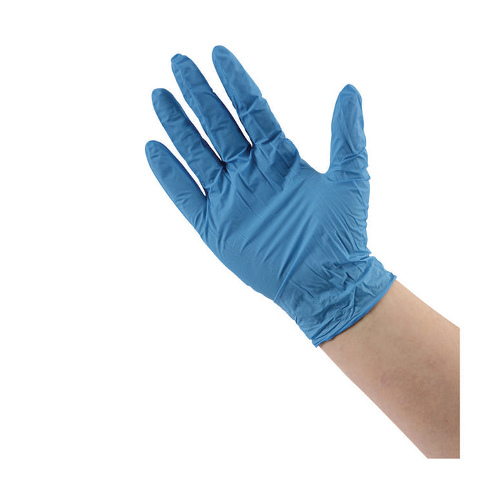 395 Series Disposable General-Purpose Nitrile Gloves, Powder-Free, Medium, 5 mil Thick, 9.5" Long, Blue, 100/Box