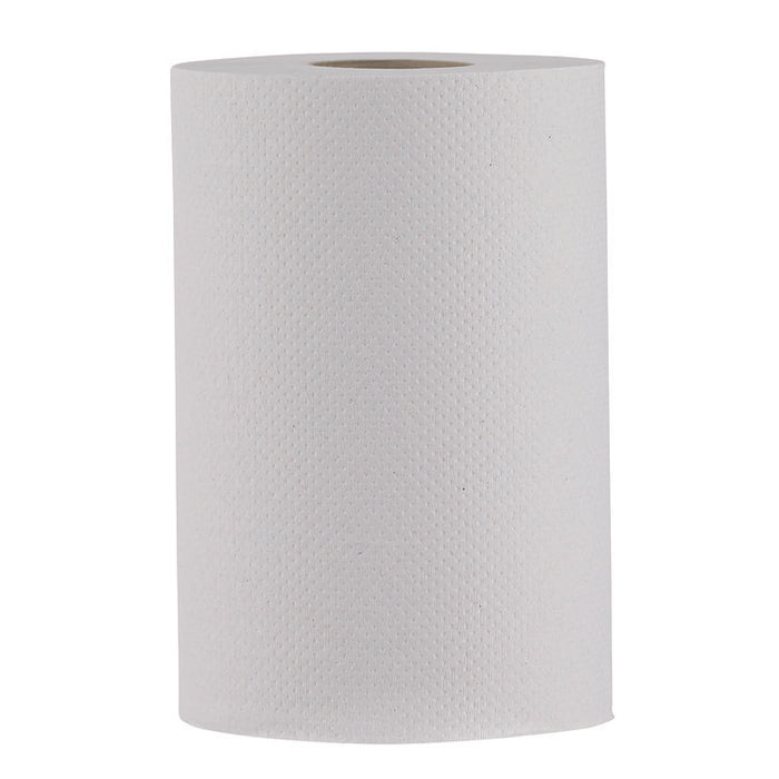 Hardwound Paper Towels, Nonperforated, 1-Ply, 8" x 350 ft, White, 12 Rolls/Carton
