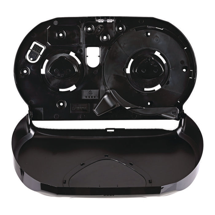 Jumbo Twin Toilet Tissue Dispenser, 20.25 x 6 x 12.25, Black