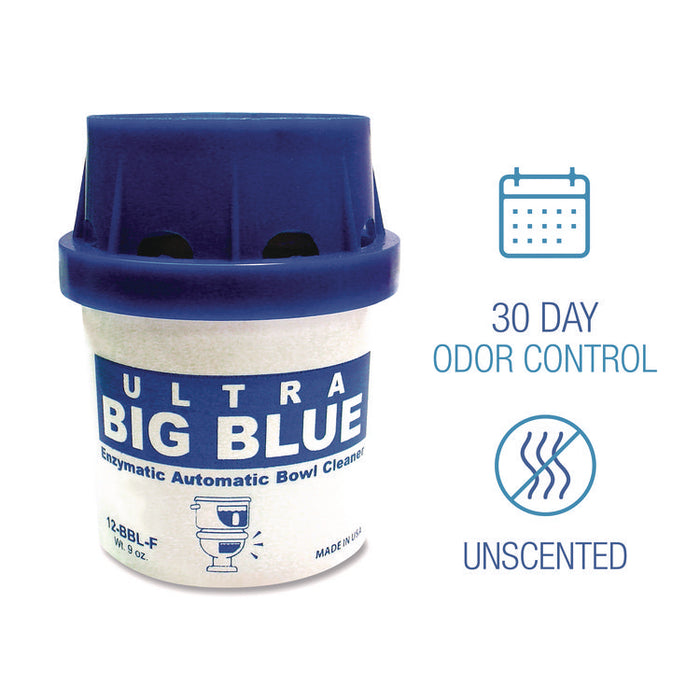In-Tank Blue Automatic Toilet Bowl Cleaner, Unscented, 9 oz Canister, 12/Box