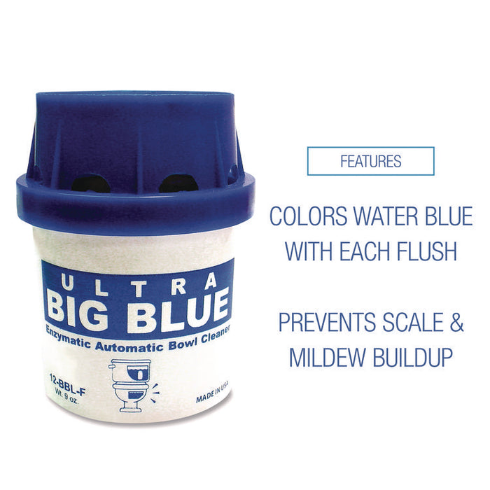 In-Tank Blue Automatic Toilet Bowl Cleaner, Unscented, 9 oz Canister, 12/Box