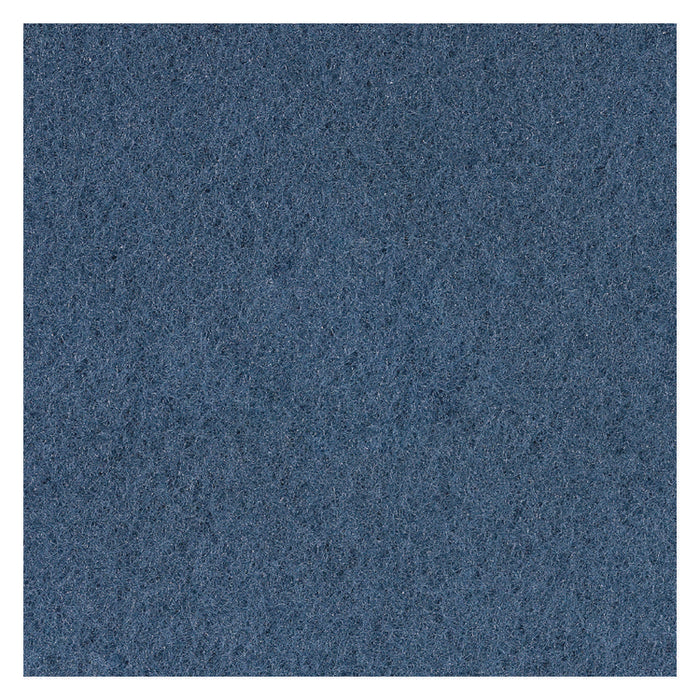 Scrubbing Floor Pads, 17" Diameter, Blue, 5/Carton