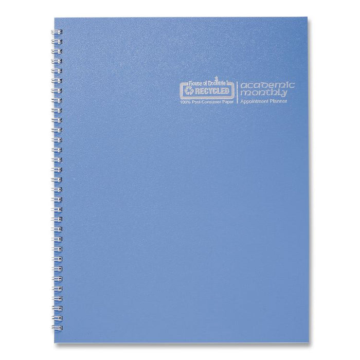 Recycled Academic Year Illustrated Monthly Planner, 10 x 7, Light Blue Cover, 12-Month (July to June): 2025 to 2026