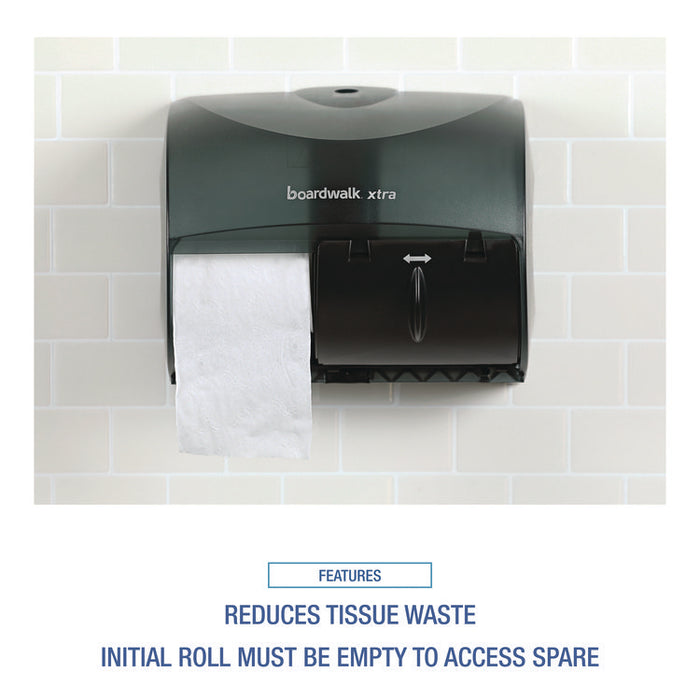 Xtra Twin-Roll Controlled Bath Tissue Dispenser, 11.13 x 7.38 x 8.88, Translucent Black