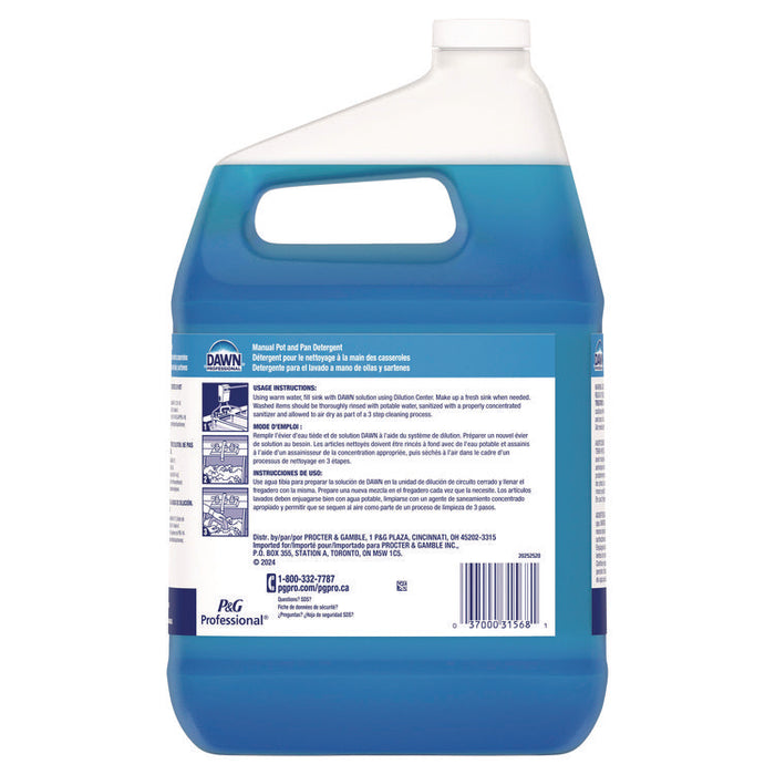 Manual Pot/Pan Dish Detergent, Original Scent, 1 gal Jug, 4/Carton