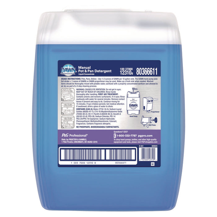 Manual Pot and Pan Dish Detergent, Original Scent, 5 gal Bottle, 34/Pallet