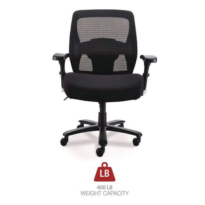 Alera Faseny Series Big and Tall Manager Chair, Supports Up to 400 lbs, 17.48" to 21.73" Seat Height, Black Seat/Back/Base