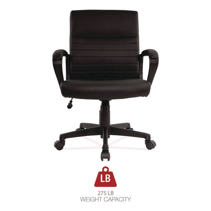 Alera Breich Series Manager Chair, Supports Up to 275 lbs, 16.73" to 20.39" Seat Height, Black Seat/Back, Black Base