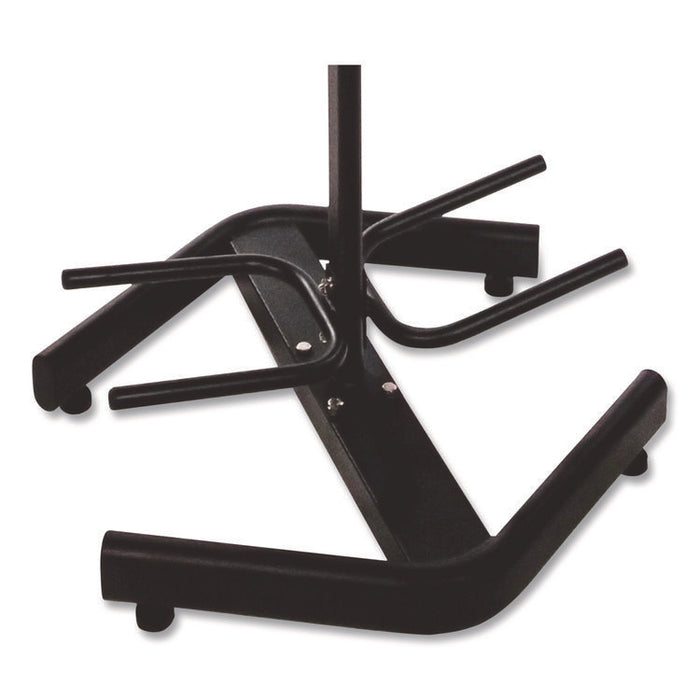 U-Ring Double Medicine Ball Tree, 28" x 28" x 60", Black