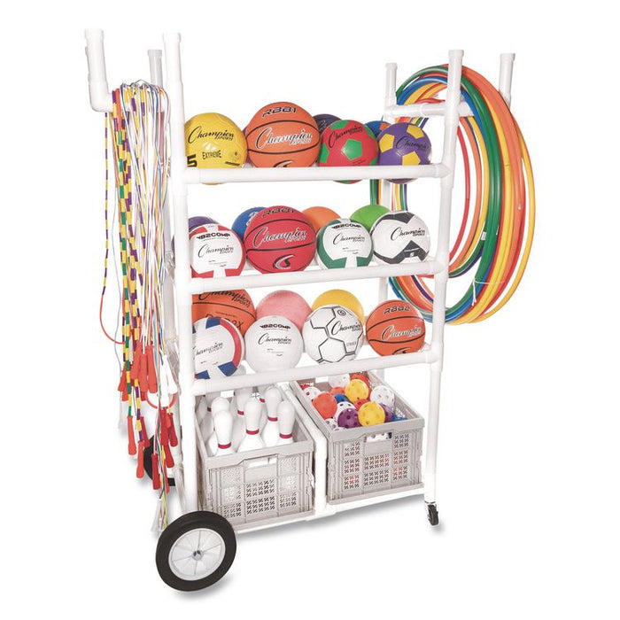 High Impact All-Terrain Heavy-Duty Cart, Plastic, 176 lb Capacity, 19 x 53 x 58, White