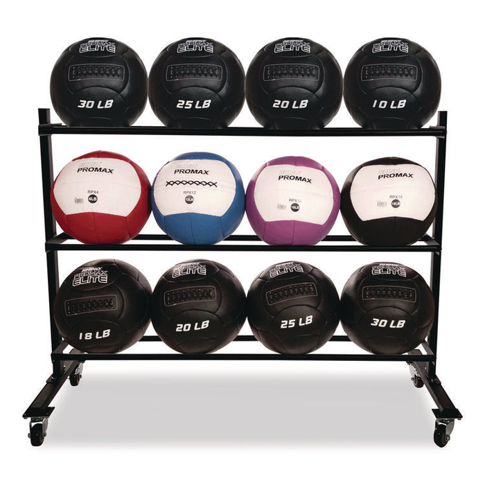 RPX Medicine Ball Rack, Metal, 220 lb Capacity, 18.5 x 62 x 45, Black
