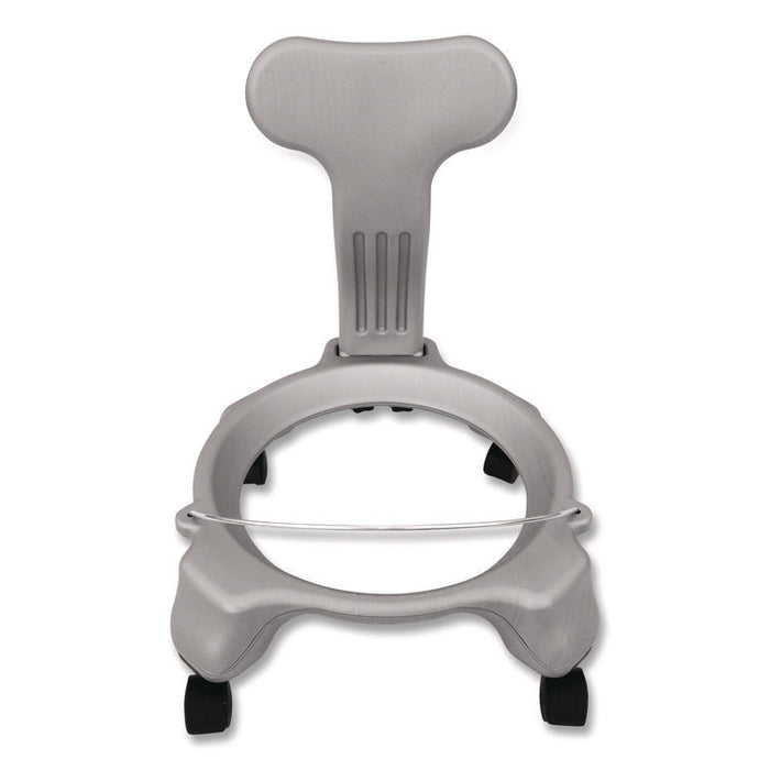 Kid's Ball Chair, Supports Up to 264 lb, 12.5" Seat Height, Blue Seat, Silver Base