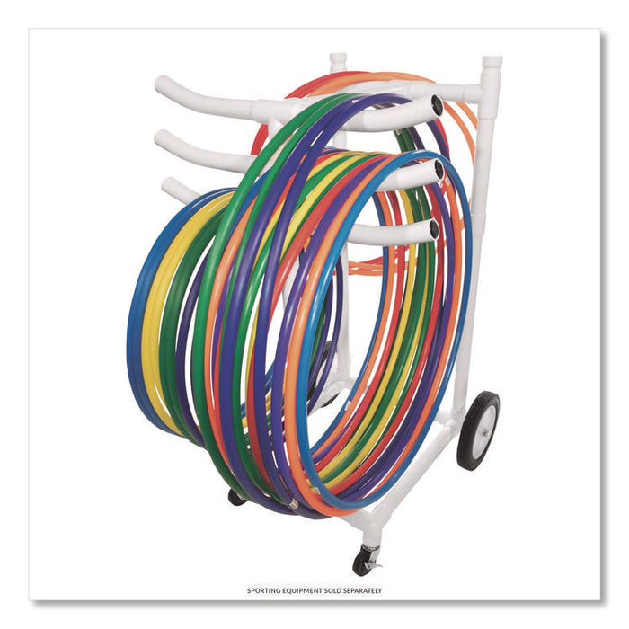 Hoop Storage Rack, Plastic, 176 lb Capacity, 26 x 22 x 49, White