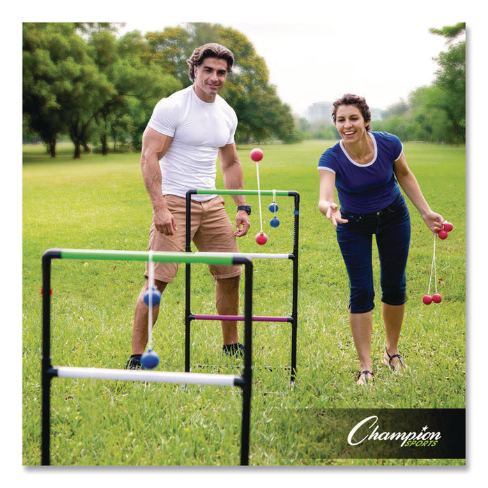Ladder Ball Game Set, (2) 22" x 37.5" Ladders/(6) Bolas/Carry Bag